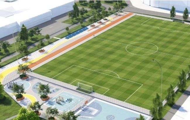 В Днепре для школьников строят целый спорткомплекс со стадионом