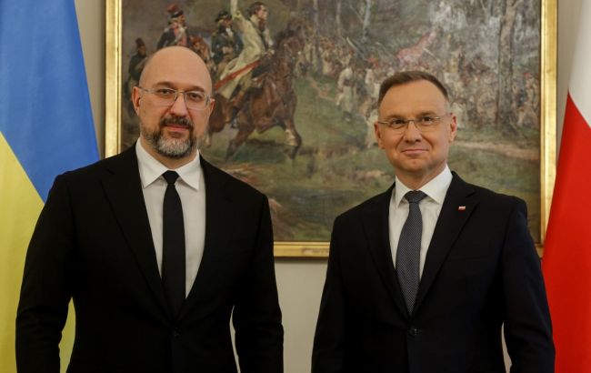 Шмыгаль обсудил с Дудой военную и финансовую помощь Украине от Польши