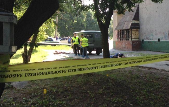 Нападение на инкассаторов в Харькове (фото)