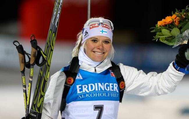 Фінська біатлоністка Лаукканен зробила золотий дубль в Холменколлені