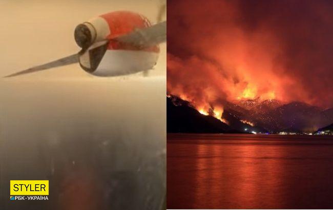 Украинские спасатели показали тушения пожаров в Турции: видео впечатляет