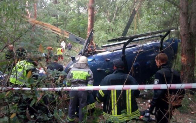 ГСЧС рассказала подробности падения вертолета в Киеве