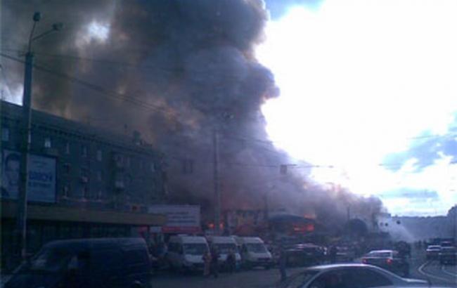 В Виннице горел Центральный рынок
