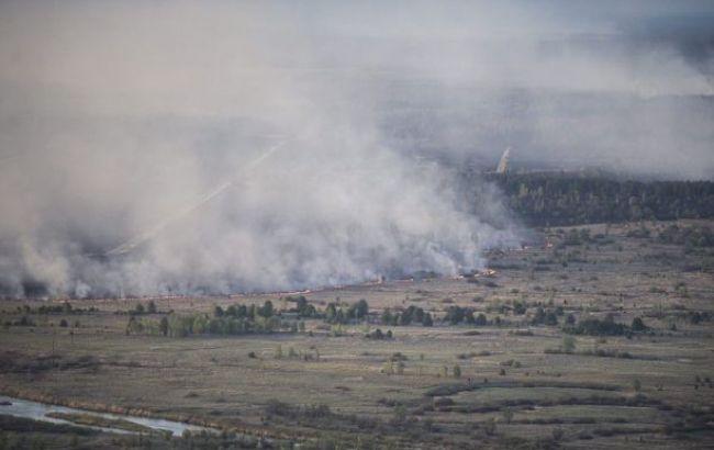 Пожар под Чернобылем: продолжается тушение 2 очагов тлеющего торфа
