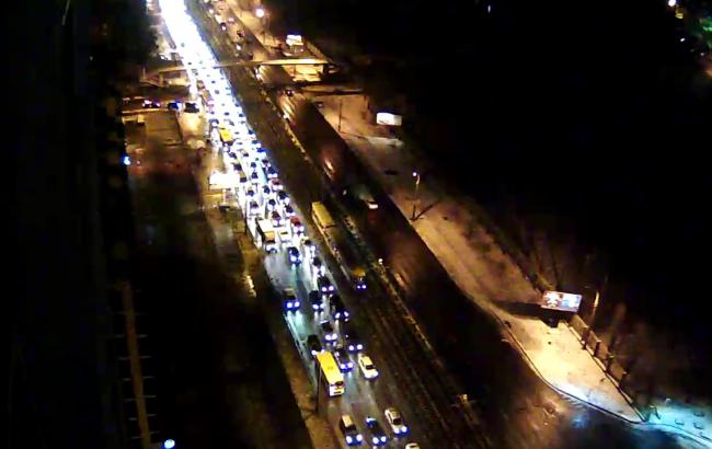 Пробки в Киеве достигли 7 баллов