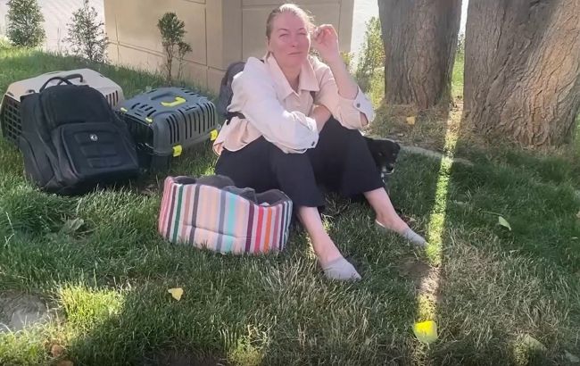 Женщина спаслась с животными из Северодонецка, но попала под обстрел в Киеве (видео и фото)