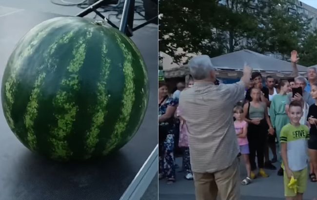 Херсонский арбуз продали на аукционе за 2 тысячи гривен. Деньги передадут ВСУ (видео)
