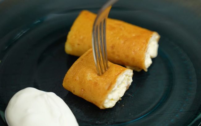 Вкуснейшие блинчики с творогом: для воздушной начинки добавьте этот ингредиент