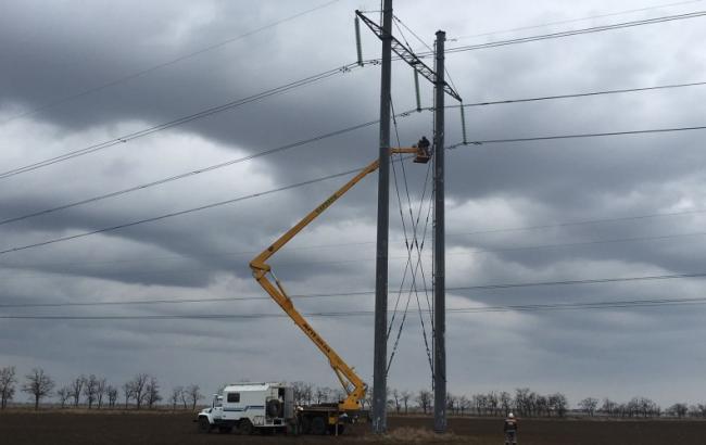У Херсонській області дві райони підключені за резервною схемою електропостачання
