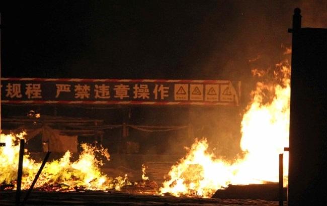 Вибух у Китаї: відео з безпілотника