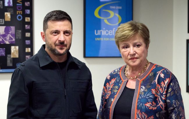 Зеленський обговорив з главою МВФ використання заморожених активів РФ