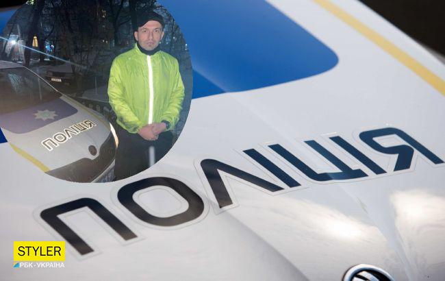 Украинский патрульный в свой выходной героически спас ребенка из горящей квартиры (фото)