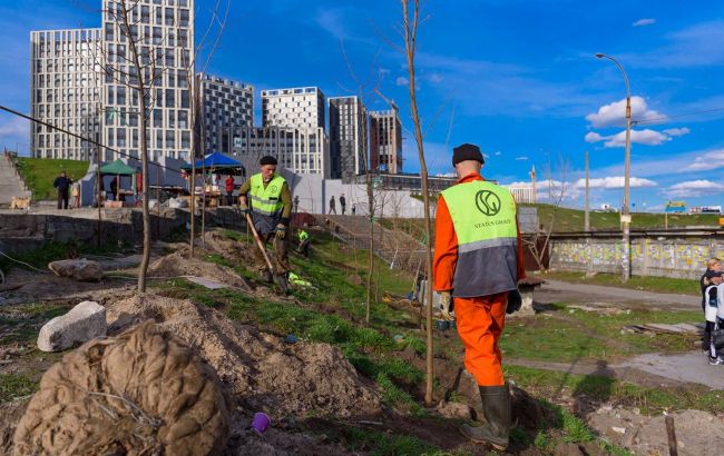 Status Group присоединилась к высадке деревьев возле метро Славутич